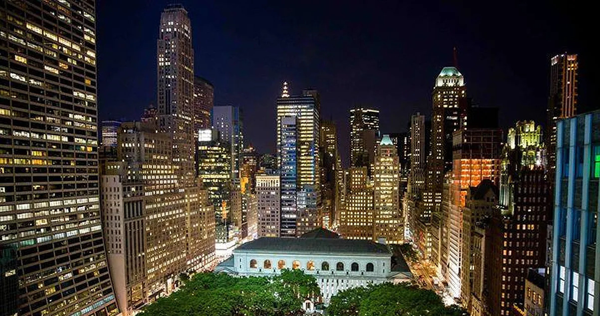 240 East 46th Street, #5A &mdash; Bryant Park at night