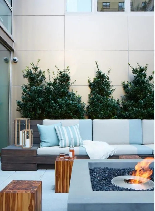 305 East 51st Street, #4H &mdash; The Halcyon — landscaped courtyard with fire pit